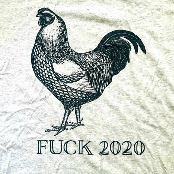 Small Bella + Canvas Fuck 2020 Gray Rooster T-shirt - Picture 1 of 3